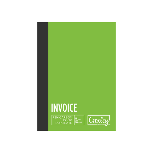 Croxley A5 Pen Carbon Invoice Book 100 Leaves
