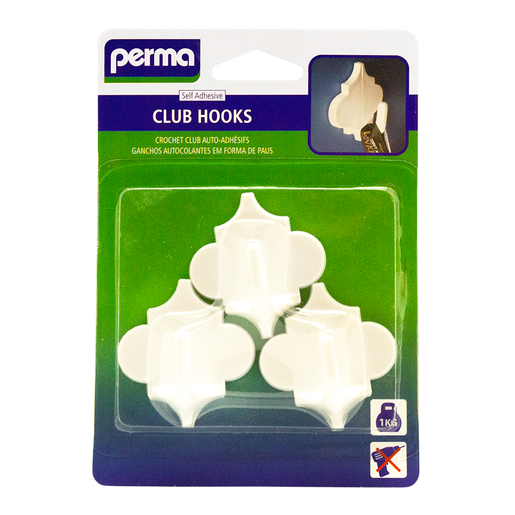 Perma Adhesive Club Hooks 3 Pack