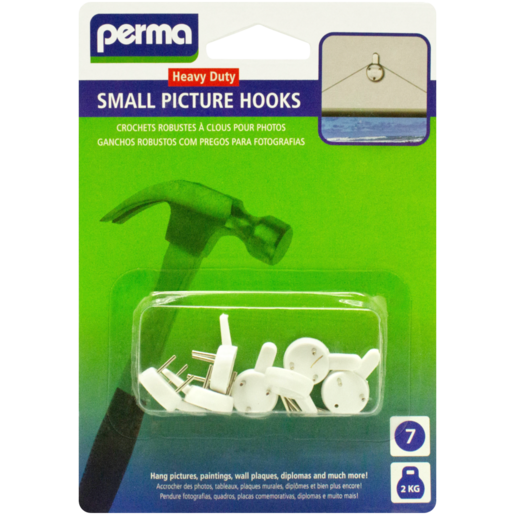 Perma Small Nail On Picture Hooks 7 Pack