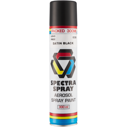 Spectra Satin Black Spray Paint Can 300ml
