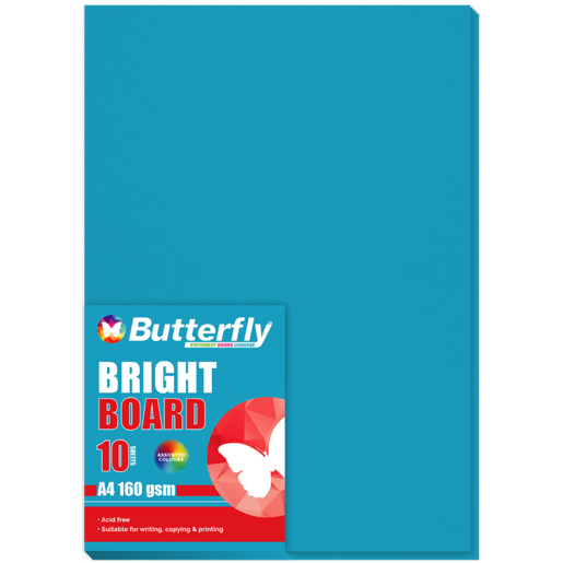 Butterfly A4 Bright BlueBoard 10 Pack