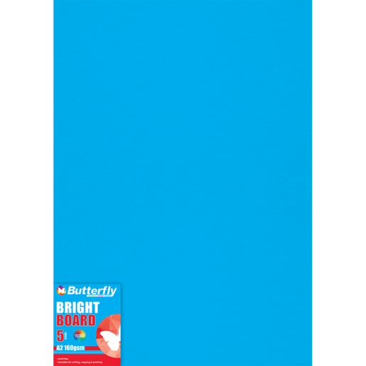 Butterfly A2 Bright Blue Board 5 Pack