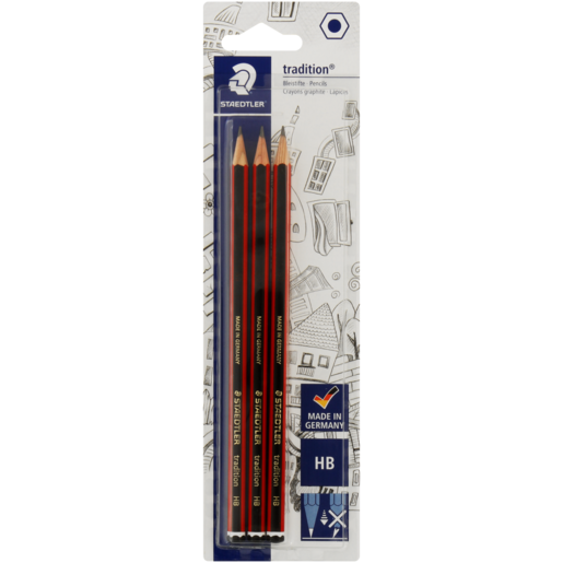 Staedtler Tradition HB Pencils 3 Pack, Pencils