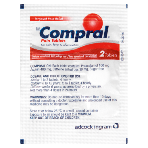 Compral Pain Tablets 2 Pack