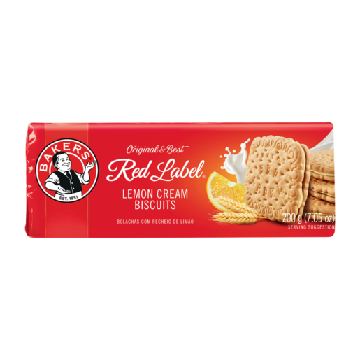 Bakers Red Label Lemon Cream Biscuits 200g