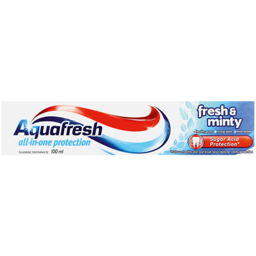 Aquafresh Fresh & Minty Fluoride Toothpaste 100ml 