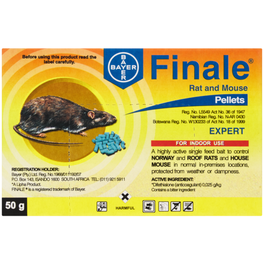 Bayer Finale Rat & Mouse Poison Pellets 50g