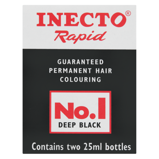 Inecto Rapid Deep Black Permanent Hair Colouring 25ml