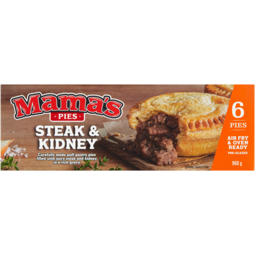 Mama's Frozen Steak & Kidney Pies 6 Pack