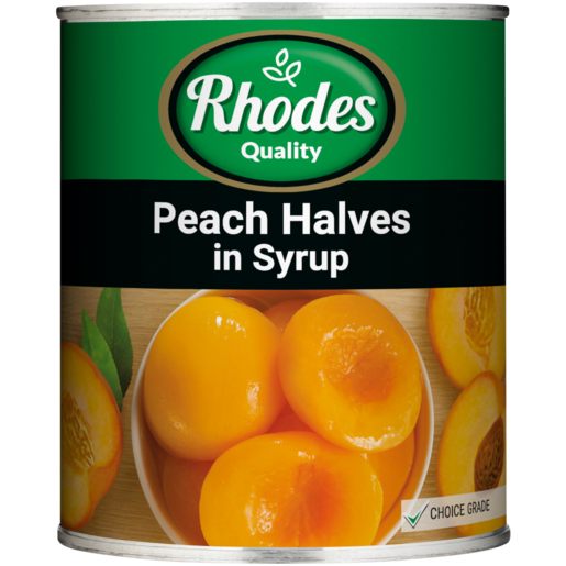 Rhodes Quality Peach Halves In Syrup 825g