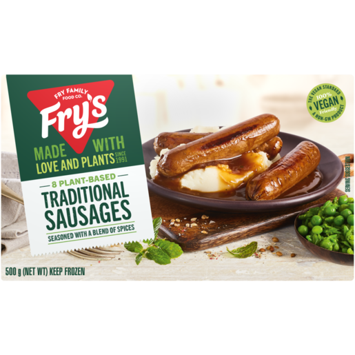 Fry's Frozen Traditional Vegetarian Sausages 500g