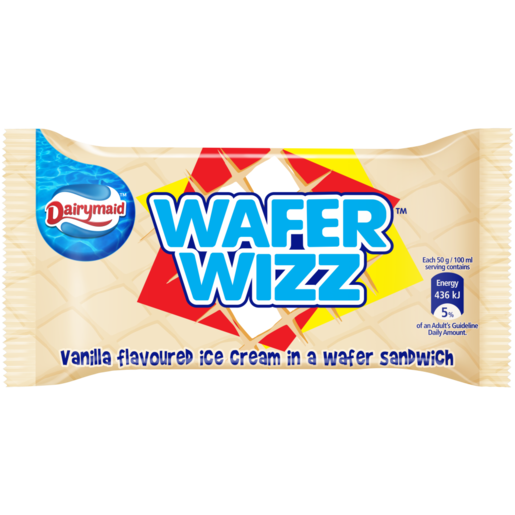 Dairymaid Wafer Wizz Vanilla Flavoured Ice Cream Wafer Sandwich 100ml