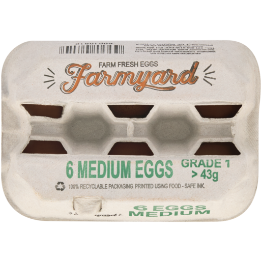 Farmyard Eggs Medium 6 Pack