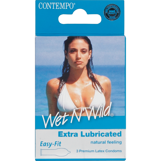 Contempo Wet & Wild Extra Lubricated Condoms 3 Pack