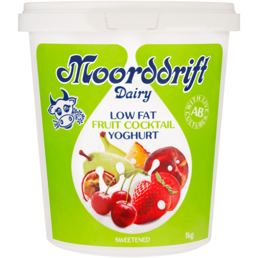 Moorddrift Dairy Fruit Cocktail Low Fat Yoghurt 1kg