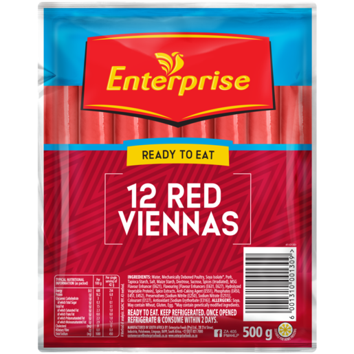 Enterprise Ready To Eat Red Viennas 12 Pack