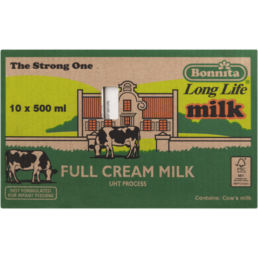 Bonnita Long Life Full Cream Milk 10 x 500ml