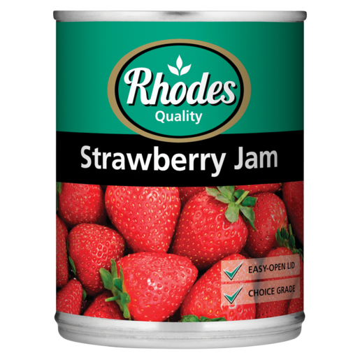 Rhodes Quality Strawberry Jam Can 450g