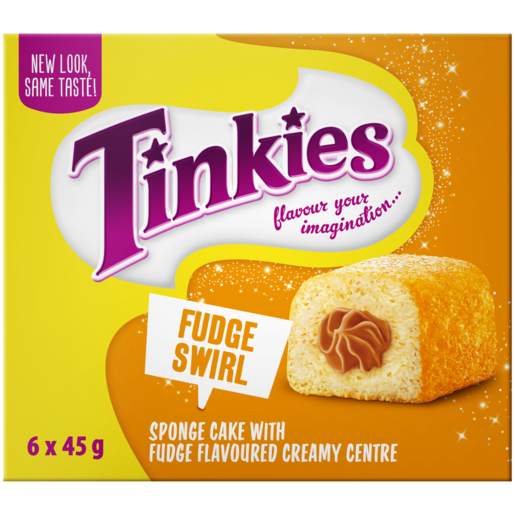 Tinkies Caramel Swirl Flavoured Creamy Sponge Cake 6 Pack