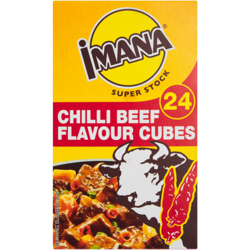 Imana Super Stock Chilli Beef Flavoured Cubes 24 Pack