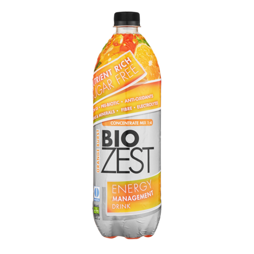BioZest Orange Burst Flavoured Energy Management Drink 1L