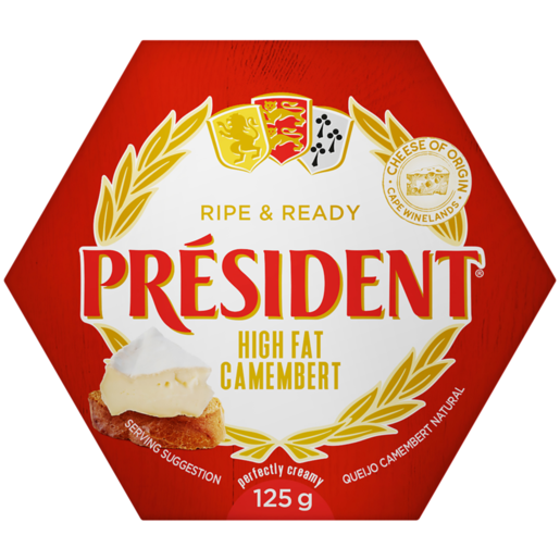 Président Ripe & Ready High Fat Camembert Cheese 125g 