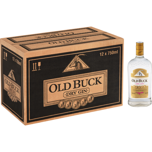 Old Buck Dry Gin Bottle 12 x 750ml