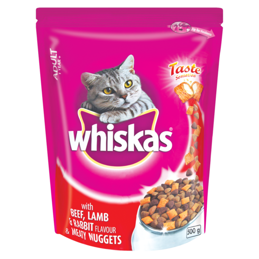 Whiskas Beef, Lamb & Rabbit Flavour Meaty Nuggets Cat Food ...