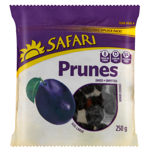 SAFARI Dried Unpitted Prunes 250g