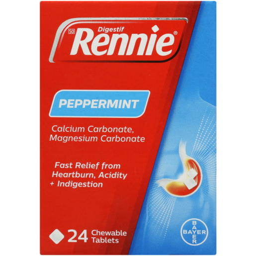 Rennie Digestif Peppermint Flavoured Antacid Chewable Tablets 24 Pack