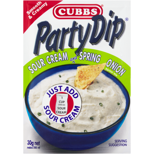 Cubbs Party Dip Sour Cream & Spring Onion Flavour Mix 30g