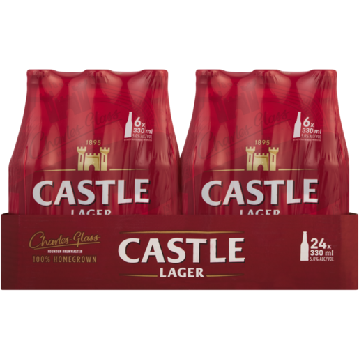 Castle Lager Beer Bottles 24 x 330ml 