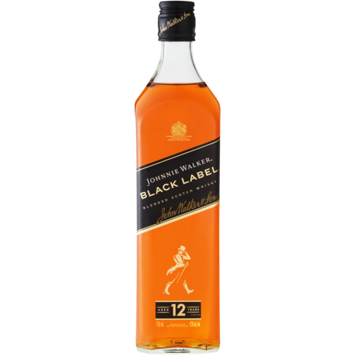 Johnnie Walker Black Label 12 Year Old Scotch Whisky Bottle 750ml
