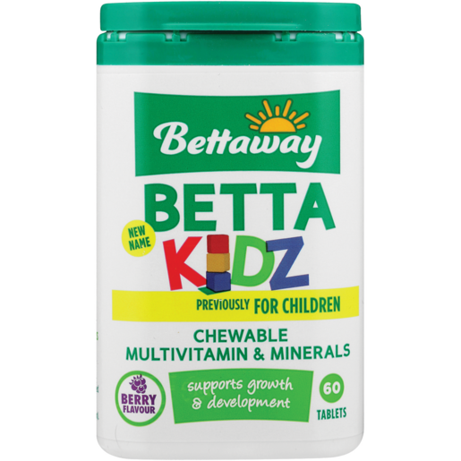 Bettaway Betta Kidz Chewable Multivitamin & Minerals 60 Pack