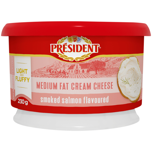 Président Smoked Salmon Flavoured Medium Fat Cream Cheese 230g