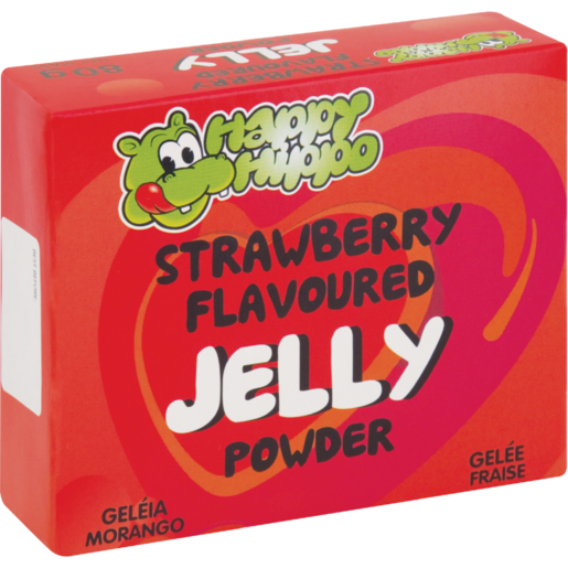 Happy Hippo Strawberry Flavoured Jelly Powder 80g