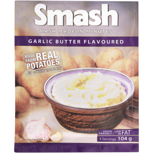 Smash Garlic Butter Instant Mash Potato 104g