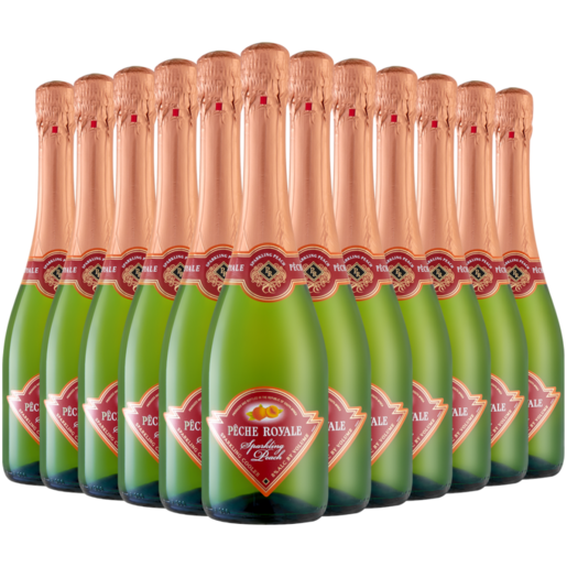 Pêche Royale Peach Flavoured Sparkling Fruit Cooler Bottles 12 x 750ml