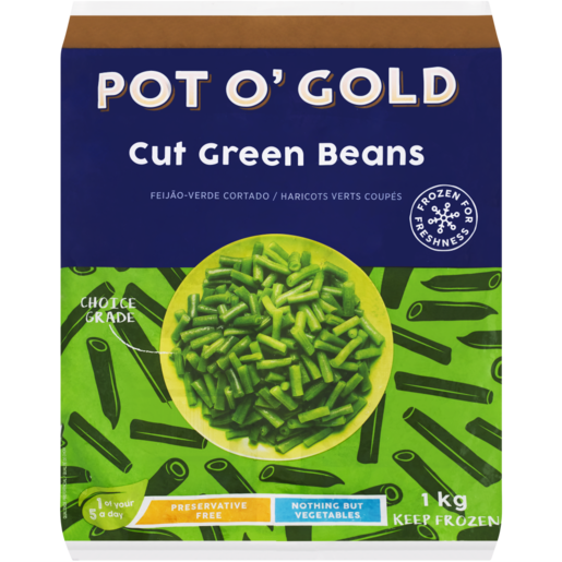 Pot O' Gold Frozen Plain Cut Beans 1kg