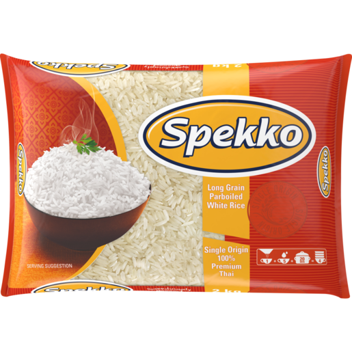 Spekko Long Grain Parboiled White Rice Bag 2kg