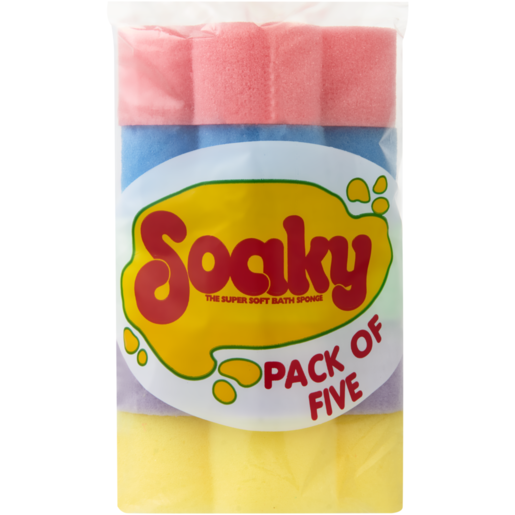 Soaky Bath Sponges 5 Pack
