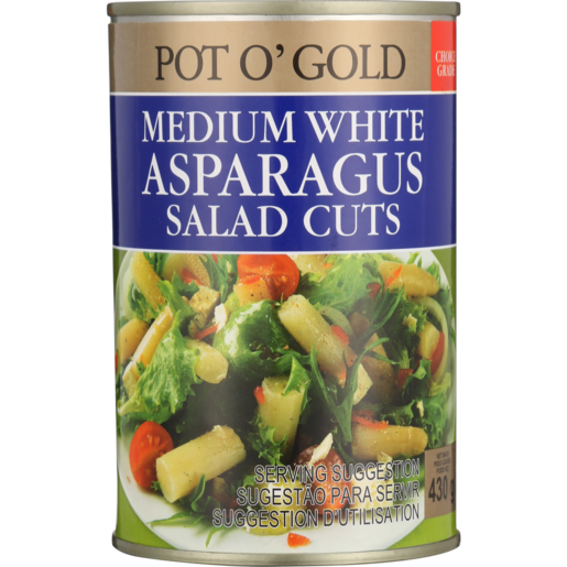 Pot O' Gold Medium White Asparagus Salad Cuts 430g