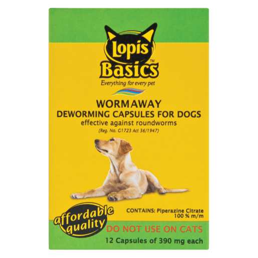 Lopis Basics Deworming Capsules For Dogs 12 Pack