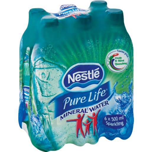 Nestlé Pure Life Sparking Water Bottles 6 x 500ml
