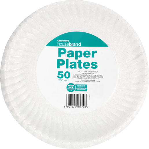 Checkers Housebrand Paper Plates 50 Pack