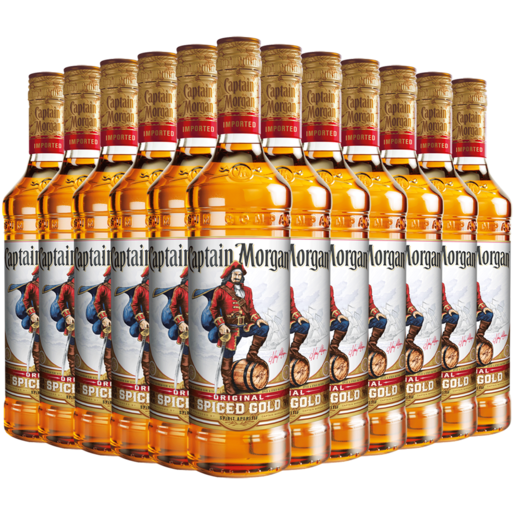 Captain Morgan Original Spiced Gold Rum Bottles 12 x 750ml