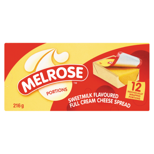 Melrose Portions Sweetmilk Flavoured Full Cream Cheese Spread 12 x 18g
