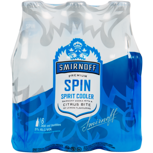 Smirnoff Spin Premium Spirit Cooler 6 x 300ml 