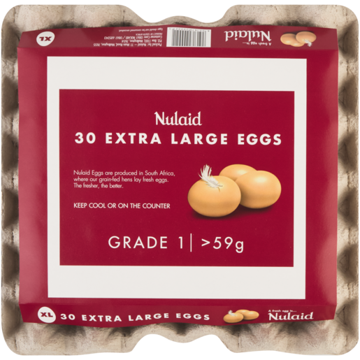 Nulaid Extra Large Eggs 30 Pack
