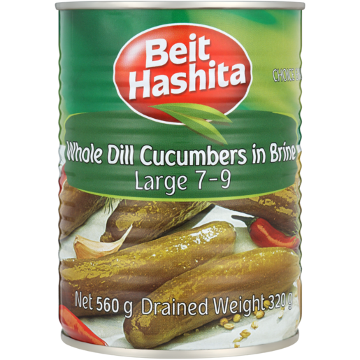 Beit Hashita Whole Dill Cucumbers In Brine 560g